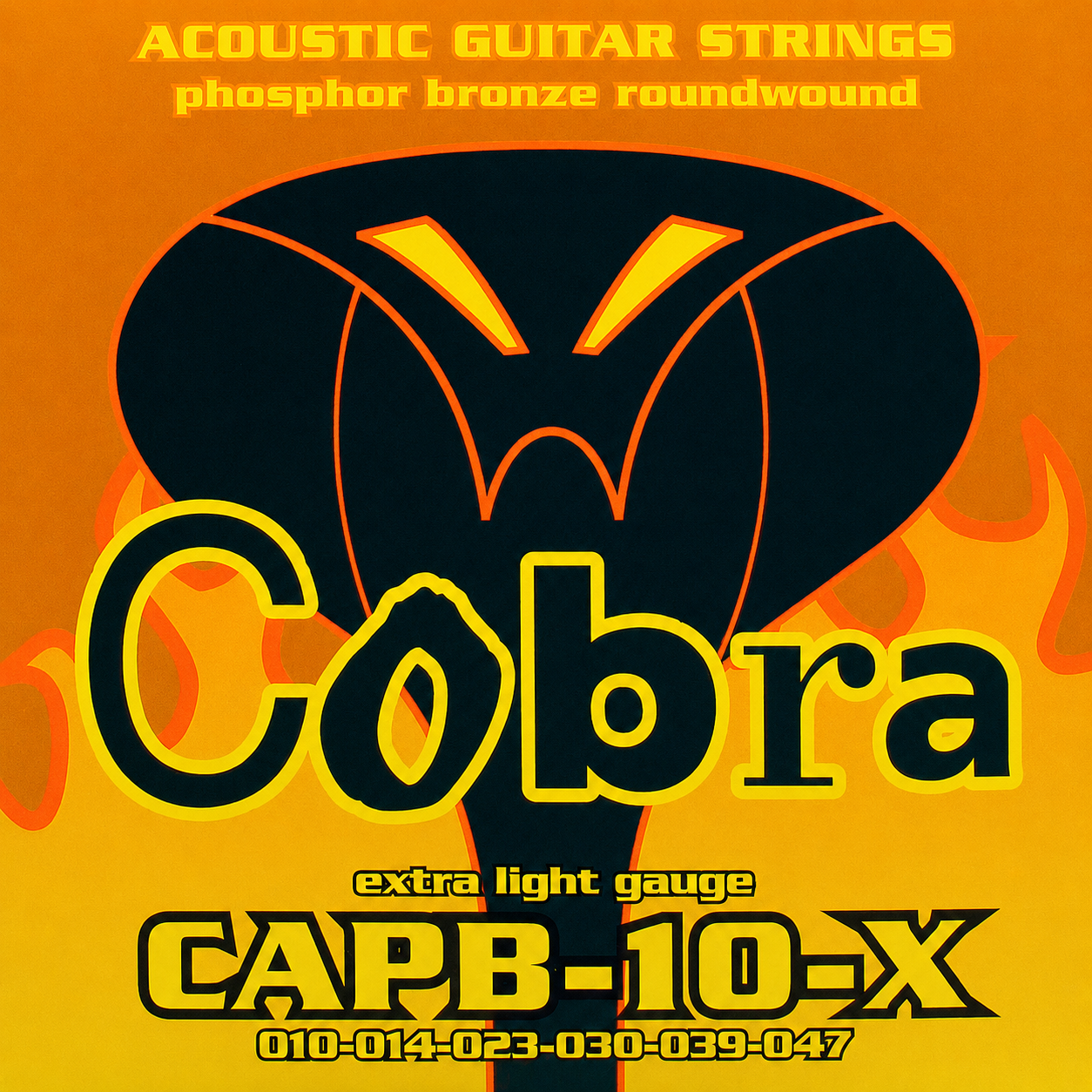 Cobra CAPB10X Комплект струни за акустична китара Extra Light, 010–047
