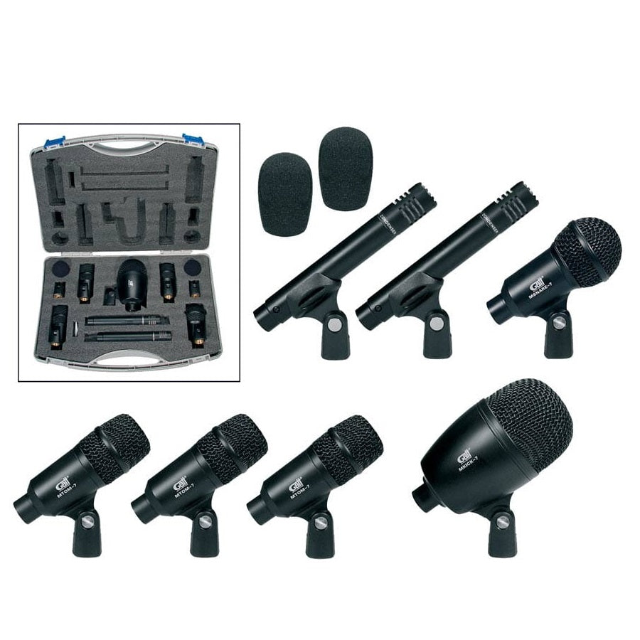 Gatt Audio DKIT7 Комплект от 7 микрофона за барабани, с транспортен калъф