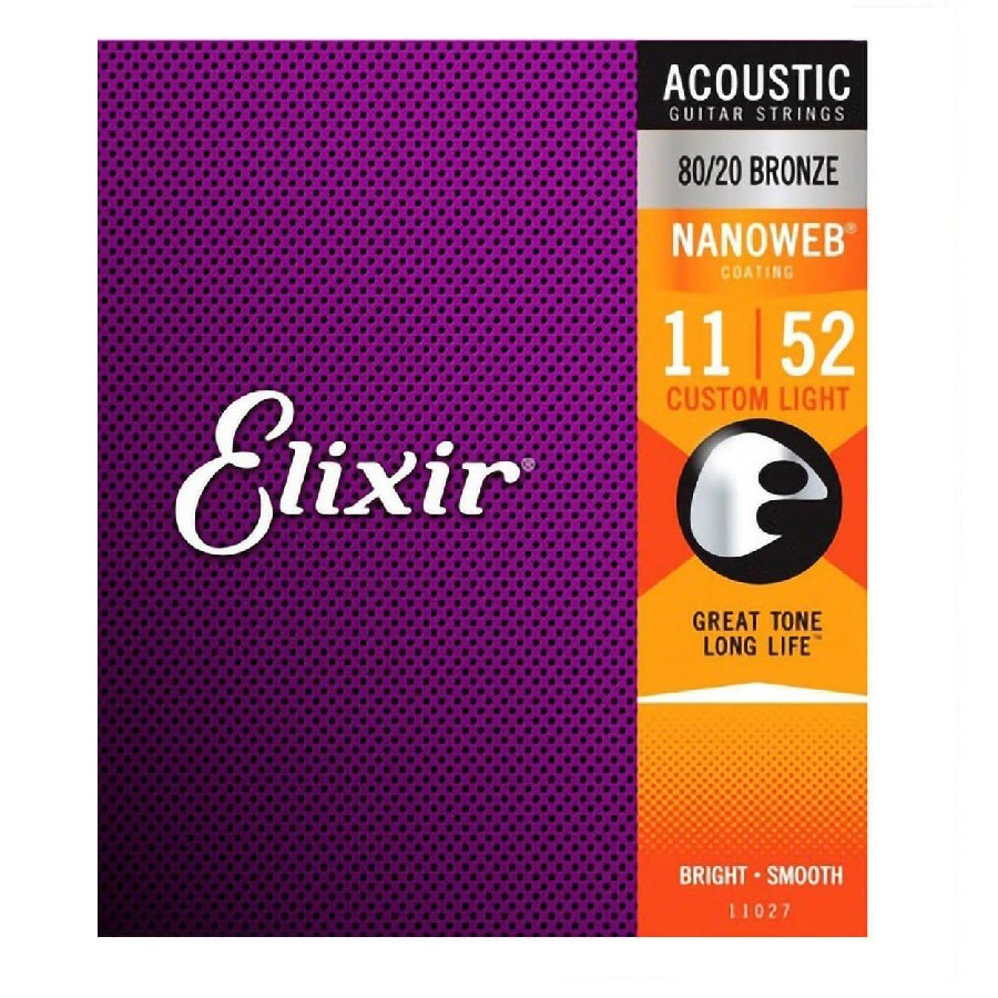 Elixir Nanoweb EL11027 Комплект 6 струни за акустична китара 011–052