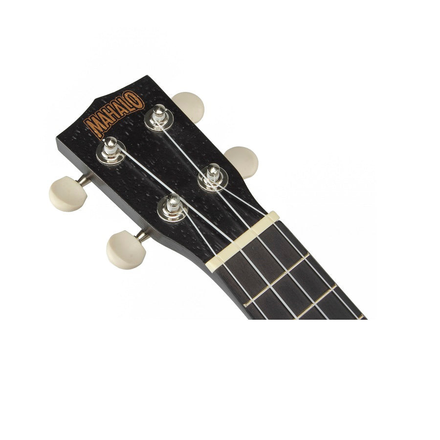Mahalo MK1PWTBK Комплект сопрано укулеле, Translucent Black, калъф, 3 перца