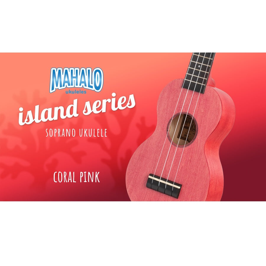 Mahalo ML1CP Комплект сопрано укулеле, Coral Pink, калъф, 3 перца