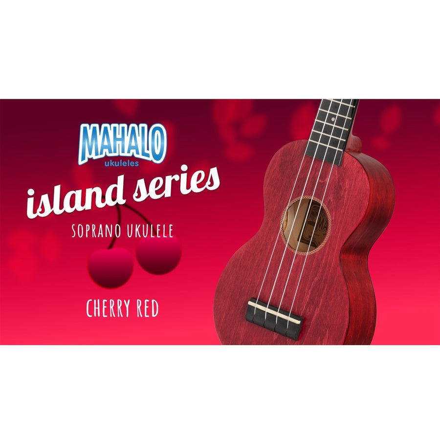 Mahalo ML1CR Комплект сопрано укулеле, Cherry Red, калъф, 3 перца