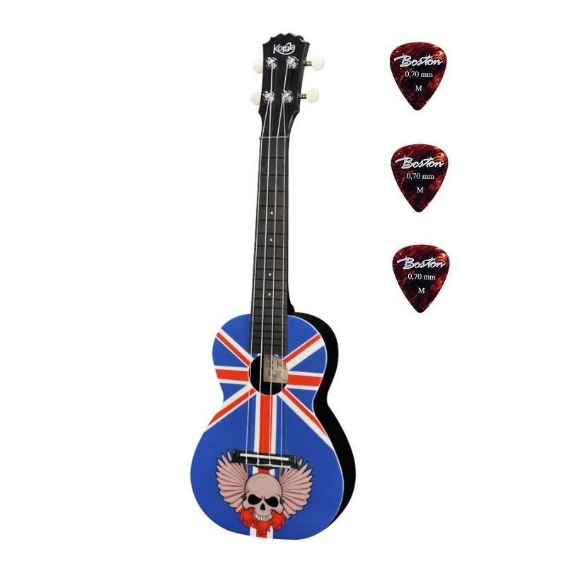 Korala PUC3003 Комплект концертно укулеле, 3 перца, London Print