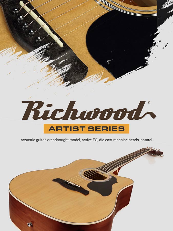 Richwood RD12CE Artist Електро-акустична китара, натурален цвят