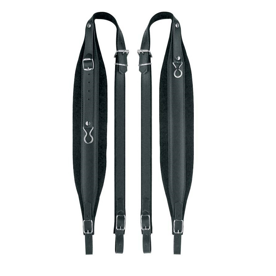 Boston 80XCV Комплект каишки за акордеон 120 баса, 109–114 × 8 см, кожа, черно