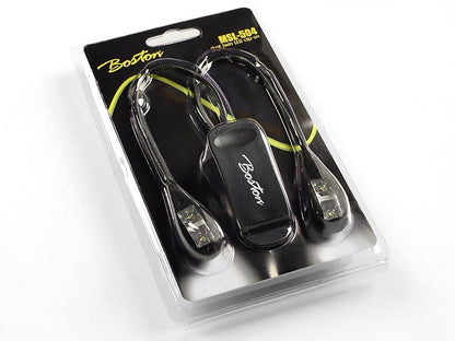 Boston MSL504 Двустранна LED лампа за пюпитър с щипка и USB кабел, черна