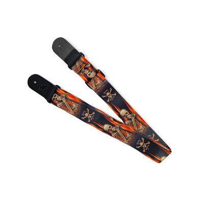 SX GSP2FS Колан за китара fire skull