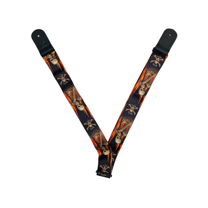 SX GSP2FS Колан за китара fire skull