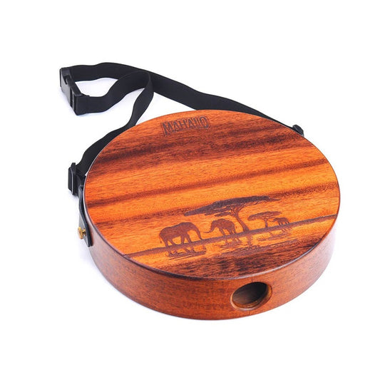 Mahalo MPJ1TD Компактен пътен кахон за свирене в скута Traditional, махагон, с ремък и калъф