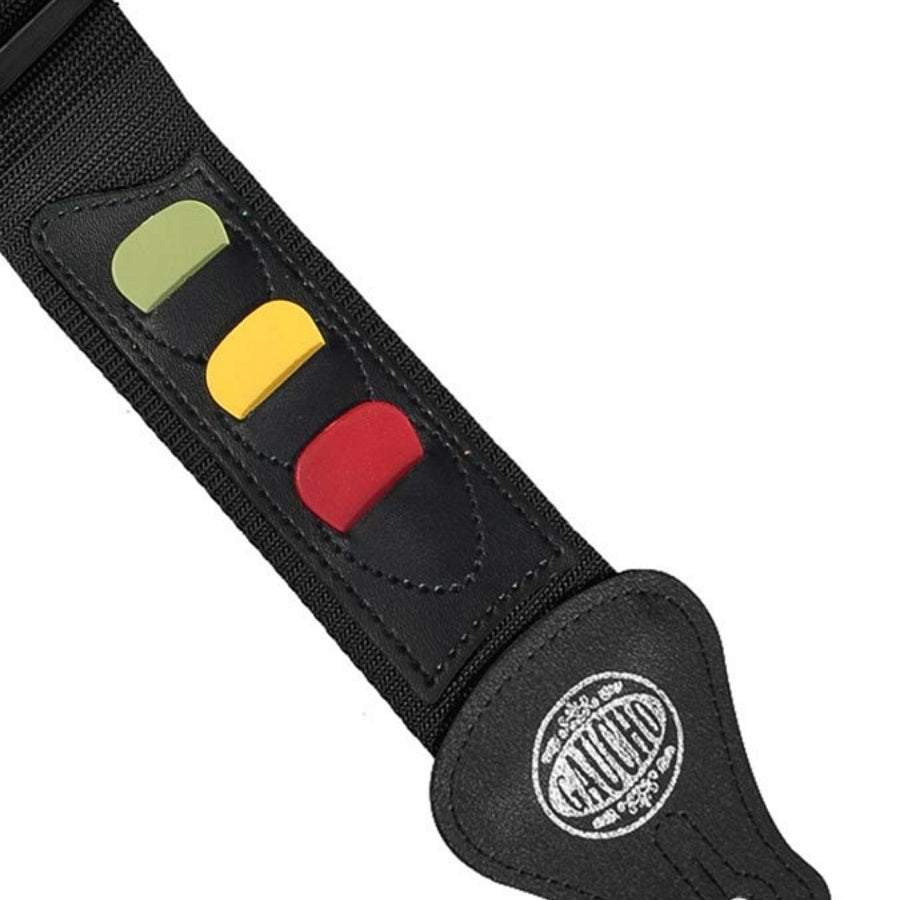 Gaucho GST55BK Комплект колан за китара с 3 пера черен