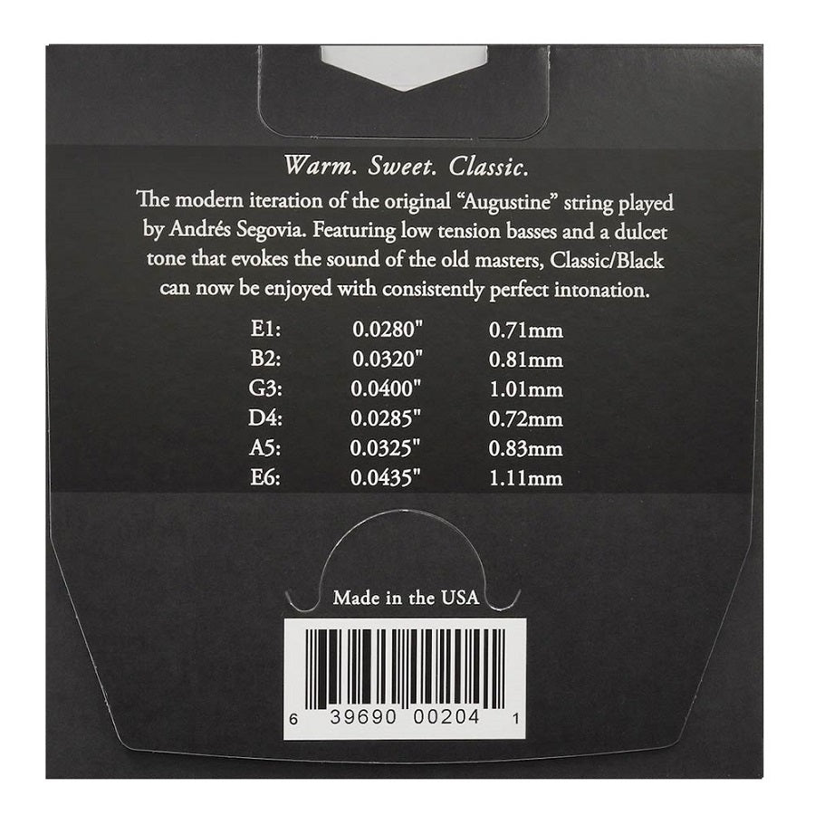 Augustine AUCLBK Classic Black Комплект 6 струни за класическа китара