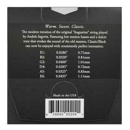 Augustine AUCLBK Classic Black Комплект 6 струни за класическа китара