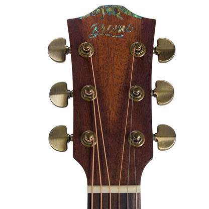 Bromo BAR1HM Акустична китара Dreadnought, Изцяло от масивно дърво, Махагон, калъф