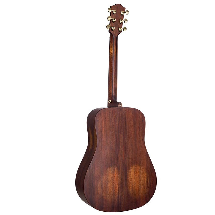 Bromo BAR1HM Акустична китара Dreadnought, Изцяло от масивно дърво, Махагон, калъф