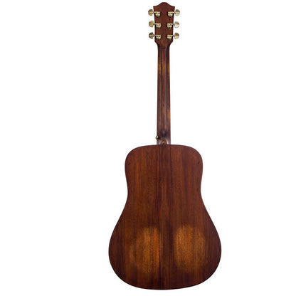 Bromo BAR1HM Акустична китара Dreadnought, Изцяло от масивно дърво, Махагон, калъф