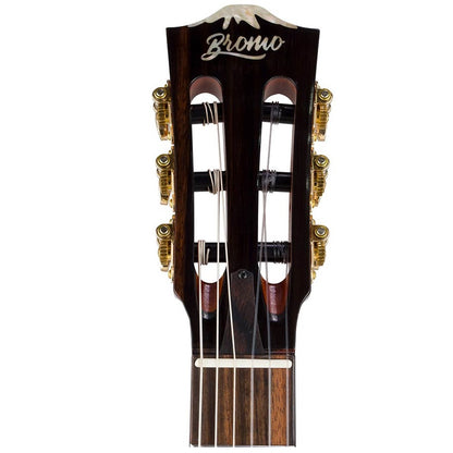 Bromo BEN2C3TS Електро-акустична класическа китара с найлонови струни, Fusion Craft, Hollow Body Cutaway, Amara Ebony, 3 Tone Sunburst гланц, включен твърд куфар