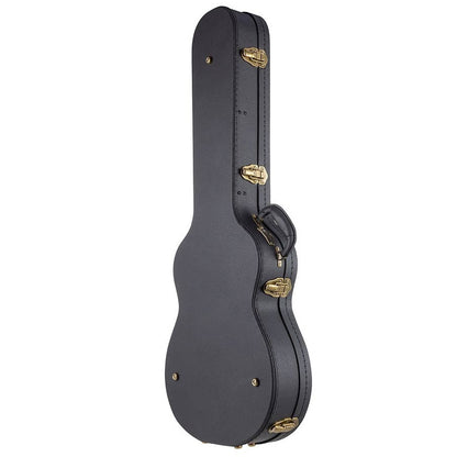 Bromo BEN2C3TS Електро-акустична класическа китара с найлонови струни, Fusion Craft, Hollow Body Cutaway, Amara Ebony, 3 Tone Sunburst гланц, включен твърд куфар