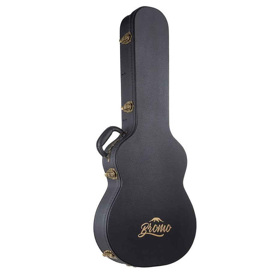 Bromo BEN2C Електро-акустична класическа китара с найлонови струни, Fusion Craft, Hollow Body Cutaway, Amara Ebony, натурален гланц, включен твърд куфар