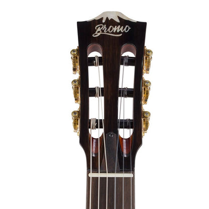 Bromo BEN2C Електро-акустична класическа китара с найлонови струни, Fusion Craft, Hollow Body Cutaway, Amara Ebony, натурален гланц, включен твърд куфар