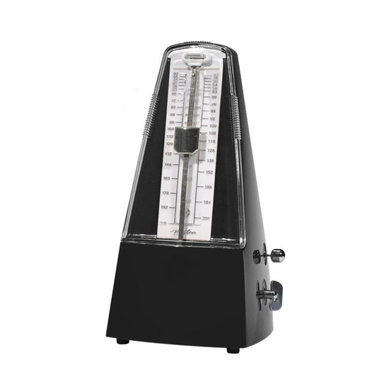 Boston BMM60BK Класически механичен метроном, 40–208 BPM, със звънец, черен