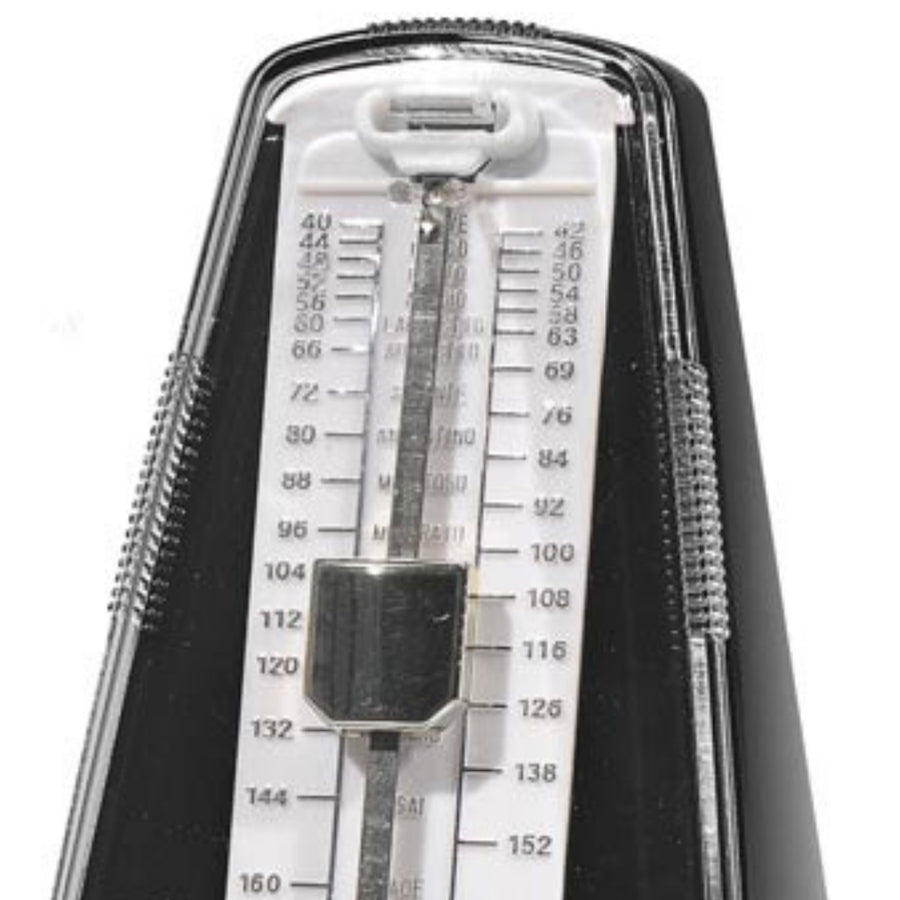 Boston BMM60BK Класически механичен метроном, 40–208 BPM, със звънец, черен