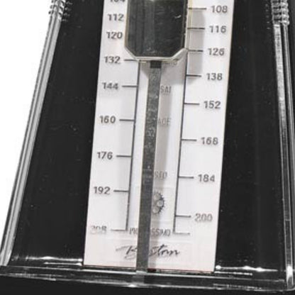 Boston BMM60BK Класически механичен метроном, 40–208 BPM, със звънец, черен