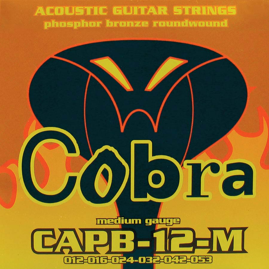 Cobra CAPB12M Комплект струни за акустична китара, фосфорен бронз, medium 012–053