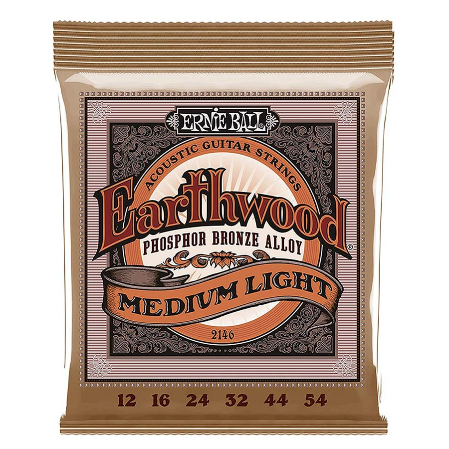 Ernie Ball EB2146 Комплект 6 струни за акустична китара 12–54 Phosphor Bronze