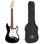 SX ED1BK Електрическа китара Stratocaster, черен, калъф