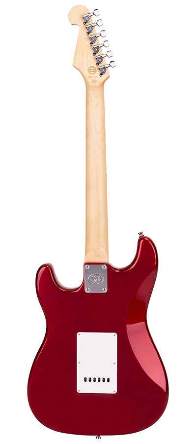 SX ED1CAR Електрическа китара Stratocaster, червен, калъф