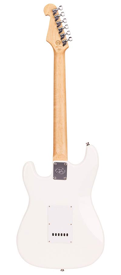 SX ED1WT Електрическа китара Stratocaster, бял, калъф