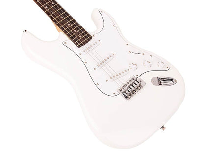 SX ED1WT Електрическа китара Stratocaster, бял, калъф