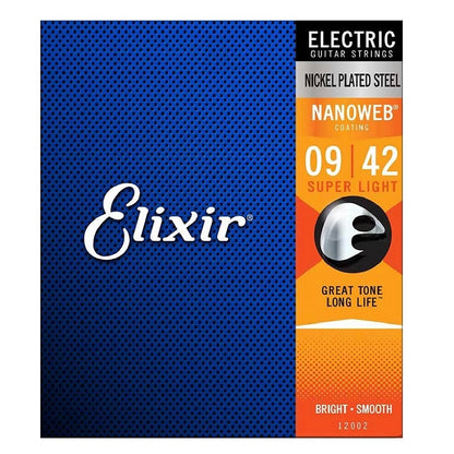 Elixir Nanoweb EL12002 Комплект 6 струни за електрическа китара 009–042