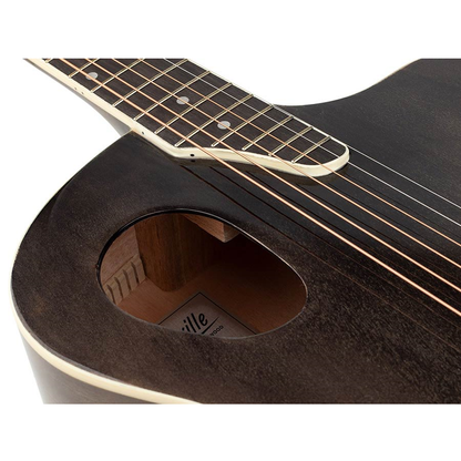 Nashville GOF110TBK Акустична китара с асиметричен резонаторен отвор, Quilted Agathis, прозрачно черно гланцово покритие