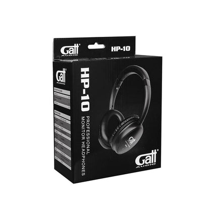 Gatt Audio HP10 Професионални over-ear сгъваеми слушалки, кабел 1,5 m, включен адаптер
