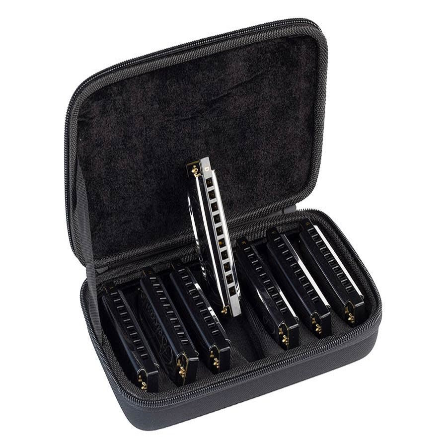 Belcanto HRM207 Комплект от 7 диатонични устни хармоники Blues Harp, с калъф