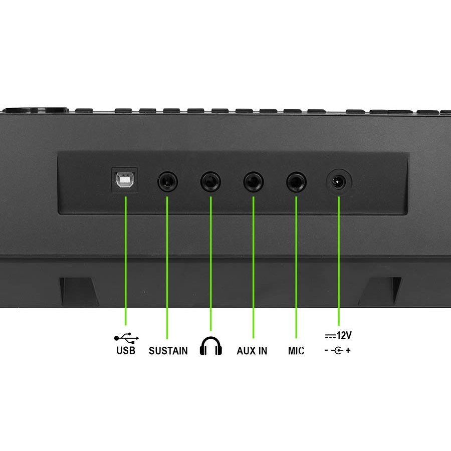 Medeli M331 Електронна йоника, 61 динамични клавиша, 633 тона, 220 стила, USB-MIDI