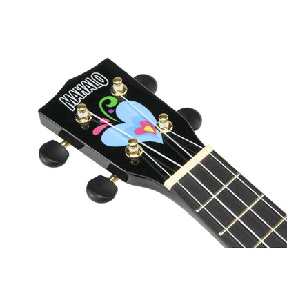 Mahalo MA1HEBK Комплект сопрано укулеле, Heart Black, калъф, 3 перца