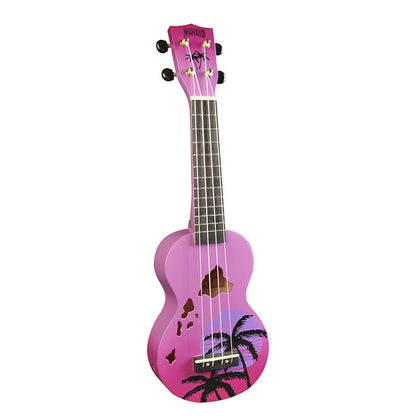 Mahalo MD1HAPPB Комплект сопрано укулеле, Purple Burst, калъф, 3 перца