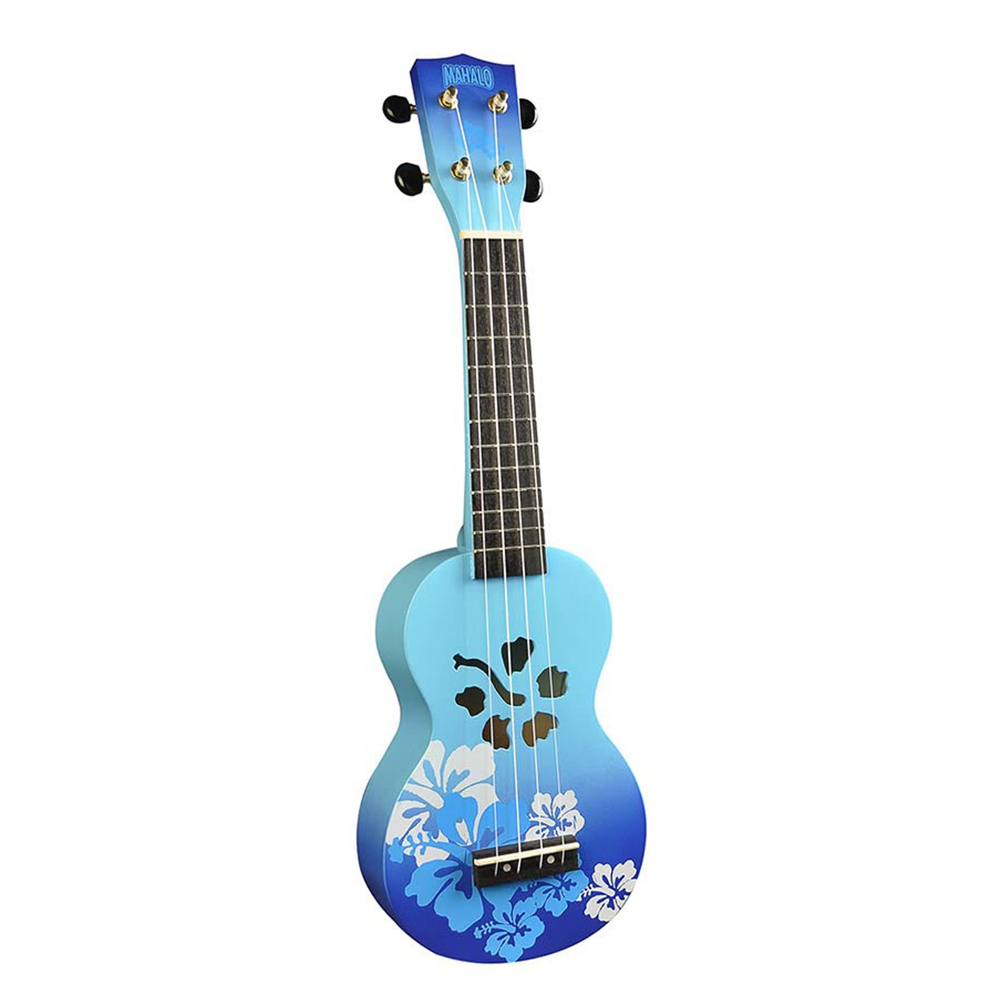 Mahalo MD1HBBUB Комплект сопрано укулеле, Blue Burst, калъф, 3 перца