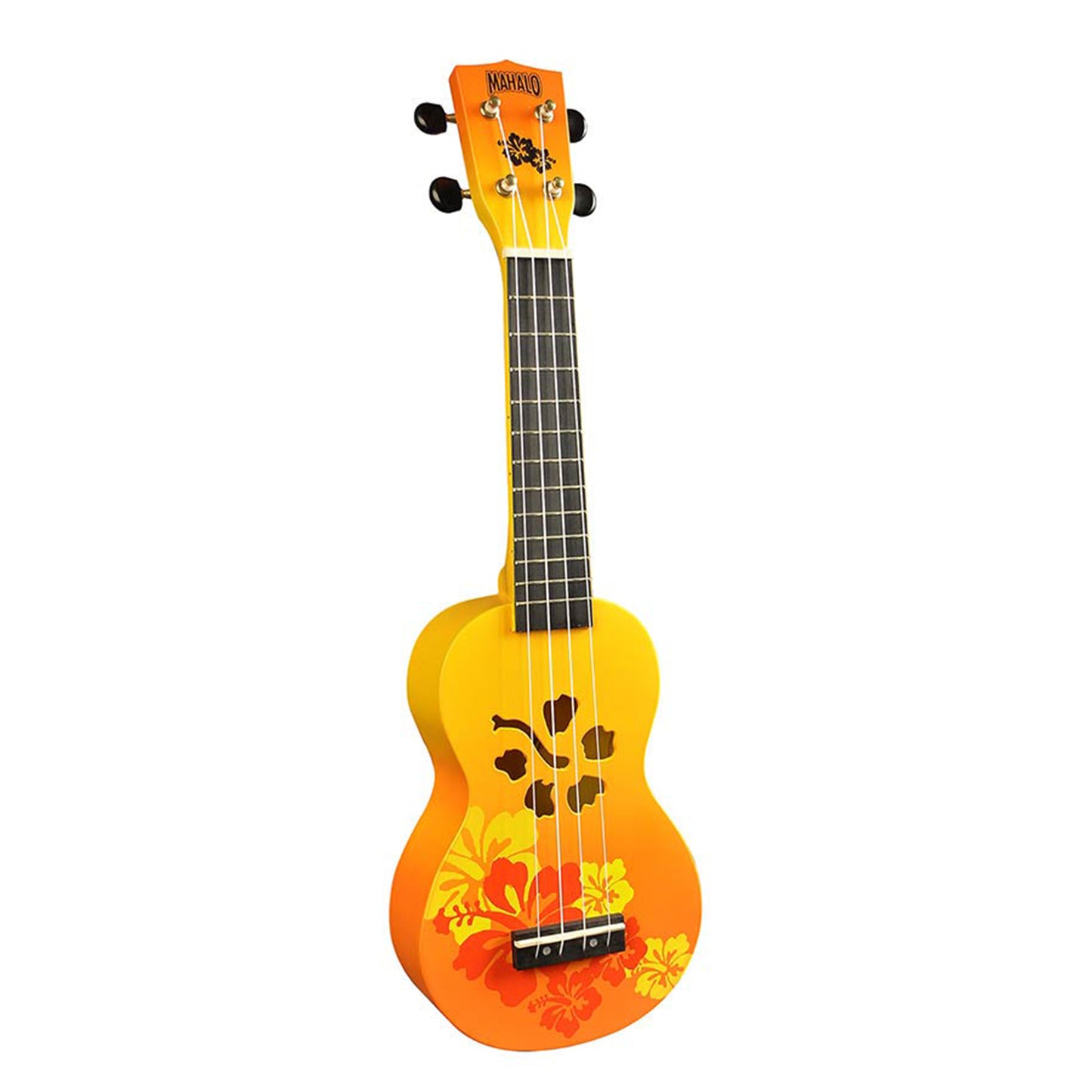 Mahalo MD1HBORB Комплект сопрано укулеле, Orange Burst, калъф, 3 перца