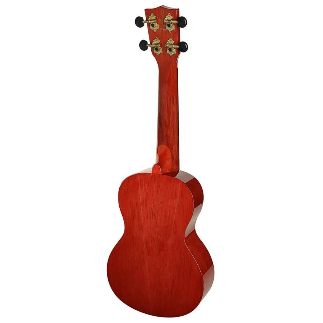 Mahalo MH2LTWR Комплект концертно укулеле, за лева ръка, калъф, Transparent wine red