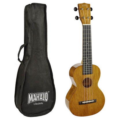 Mahalo MH2LVNA Комплект концертно укулеле, за лева ръка, калъф, Vintage natural