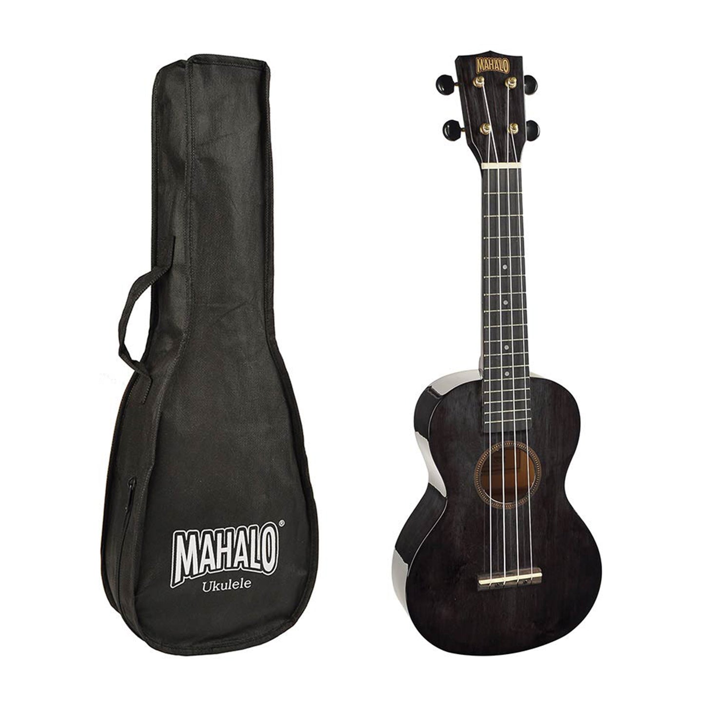 Mahalo MH2TBK Комплект концертно укулеле, калъф, Transparent black