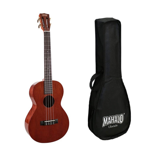 Mahalo MJ4VNA Java Баритон укулеле комплект, калъф, 3 перца, Vintage natural