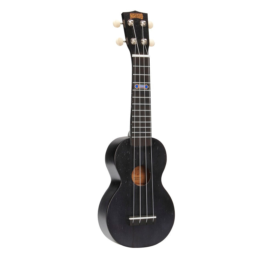 Mahalo MK1PWTBK Комплект сопрано укулеле, Translucent Black, калъф, 3 перца