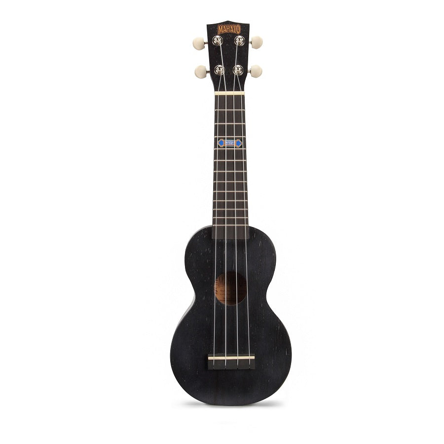 Mahalo MK1PWTBK Комплект сопрано укулеле, Translucent Black, калъф, 3 перца
