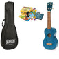 Mahalo MK1TBU Pro Комплект сопрано укулеле, Transparent Blue, калъф, 3 перца