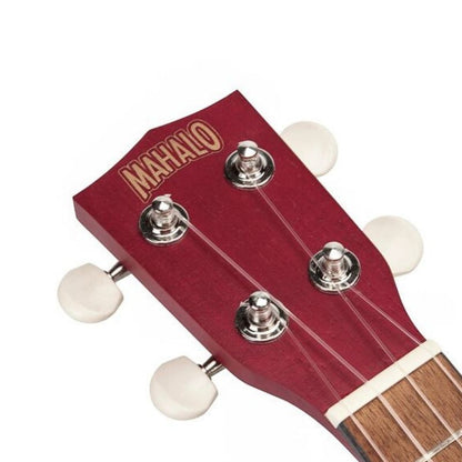 Mahalo MK1TRD Pro Комплект сопрано укулеле, Transparent Red, калъф, 3 перца