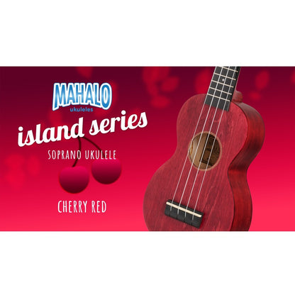 Mahalo ML1CR Комплект сопрано укулеле, Cherry Red, калъф, 3 перца